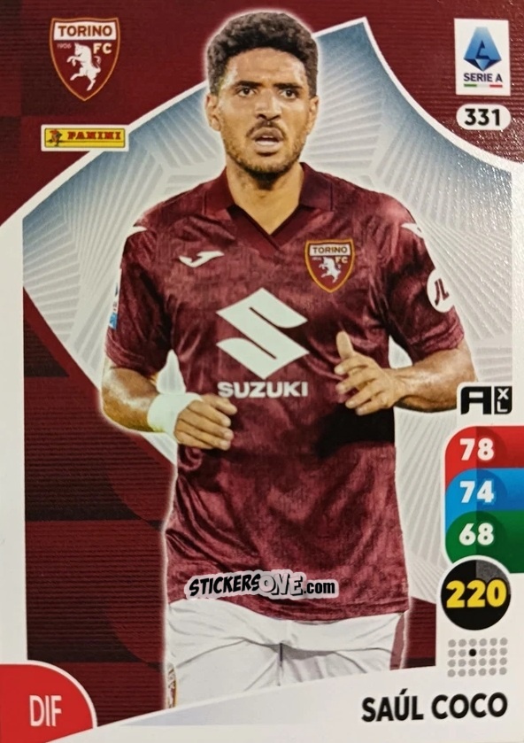Figurina Saúl Coco - Calciatori 2025-2026. Adrenalyn Xl n. 331 - Panini