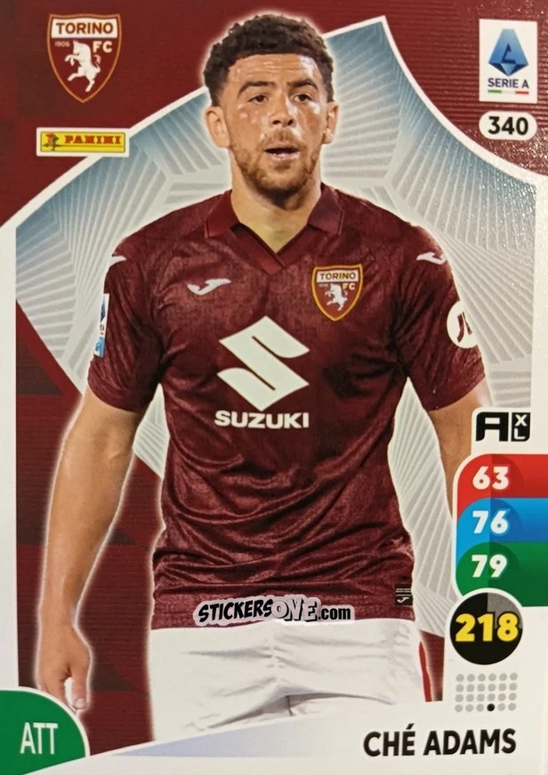 Sticker Ché Adams - Calciatori 2025-2026. Adrenalyn Xl n. 340 - Panini