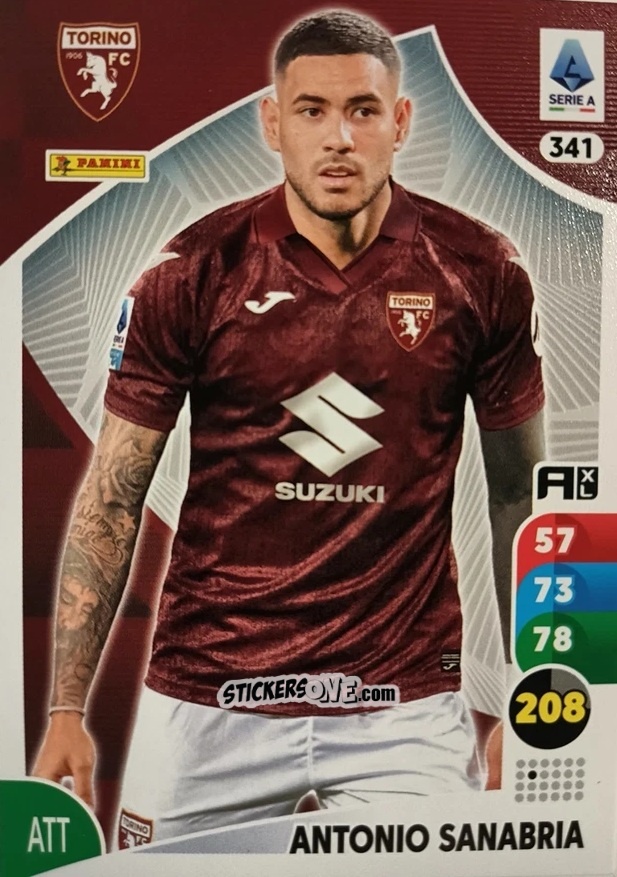 Cromo Antonio Sanabria - Calciatori 2025-2026. Adrenalyn Xl n. 341 - Panini