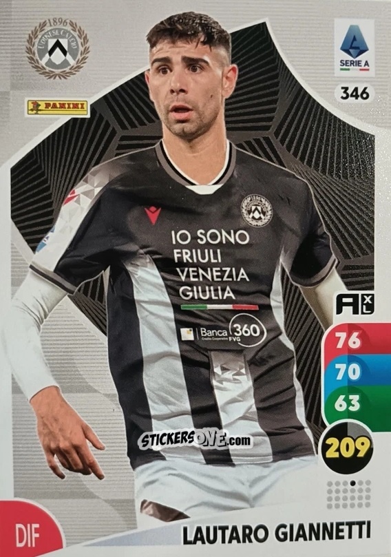Figurina Lautaro Giannetti - Calciatori 2025-2026. Adrenalyn Xl n. 346 - Panini