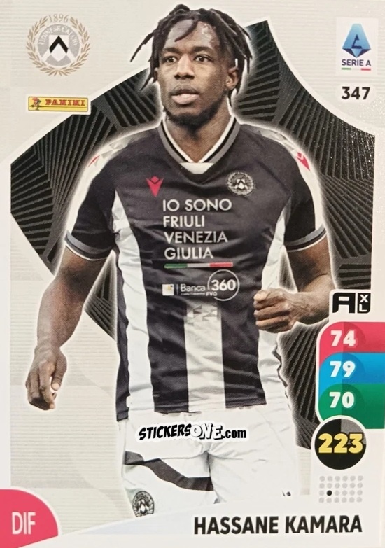 Sticker Hassane Kamara - Calciatori 2025-2026. Adrenalyn Xl n. 347 - Panini