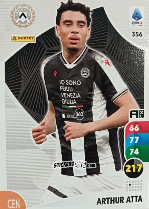 Figurina Arthur Atta - Calciatori 2025-2026. Adrenalyn Xl n. 356 - Panini