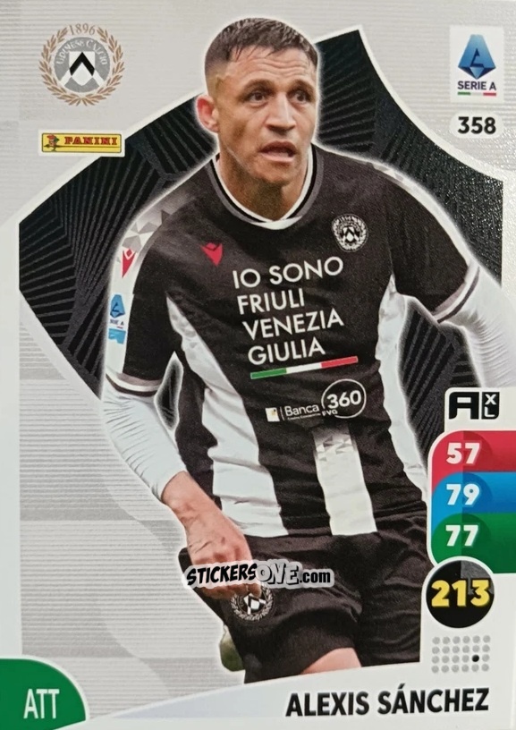 Cromo Alexis Sánchez - Calciatori 2025-2026. Adrenalyn Xl n. 358 - Panini