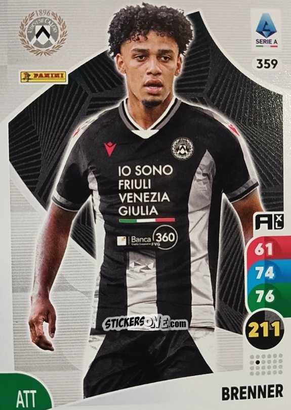 Cromo Brenner - Calciatori 2025-2026. Adrenalyn Xl n. 359 - Panini