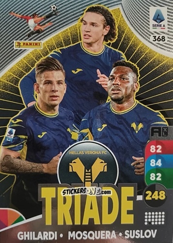 Sticker Daniel Ghilardi / Daniel Mosquera / Tomáš Suslov - Calciatori 2025-2026. Adrenalyn Xl n. 368 - Panini