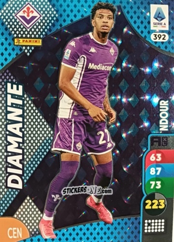 Sticker Cher Ndour - Calciatori 2025-2026. Adrenalyn Xl n. 392 - Panini