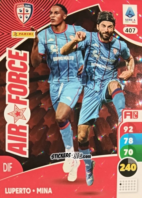 Figurina Sebastiano Luperto / Yerry Mina - Calciatori 2025-2026. Adrenalyn Xl n. 407 - Panini