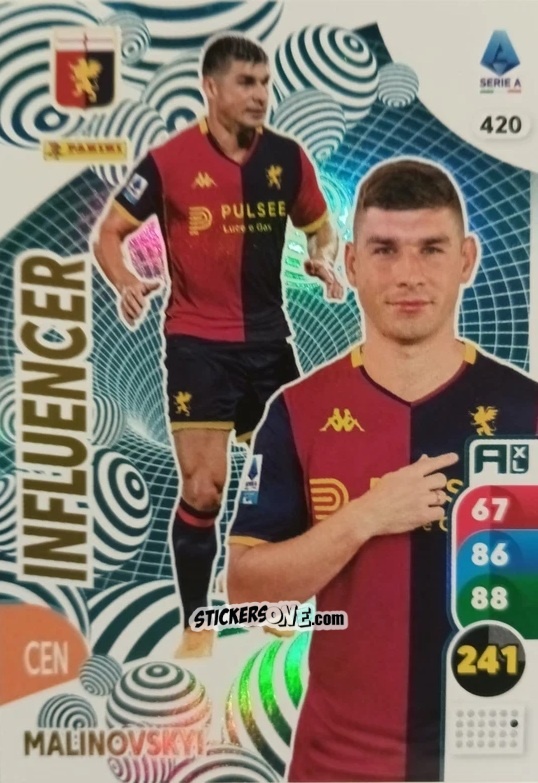 Sticker Ruslan Malinovskyi - Calciatori 2025-2026. Adrenalyn Xl n. 420 - Panini