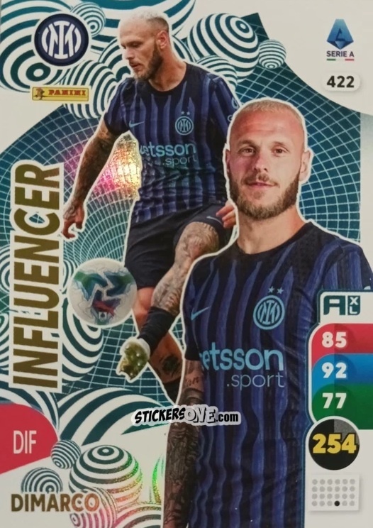Figurina Federico Dimarco - Calciatori 2025-2026. Adrenalyn Xl n. 422 - Panini