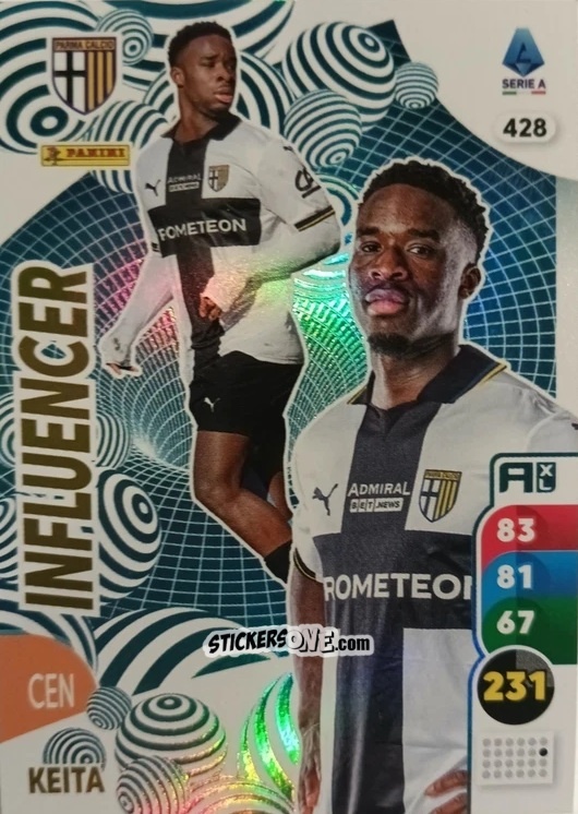 Figurina Mandela Keita - Calciatori 2025-2026. Adrenalyn Xl n. 428 - Panini