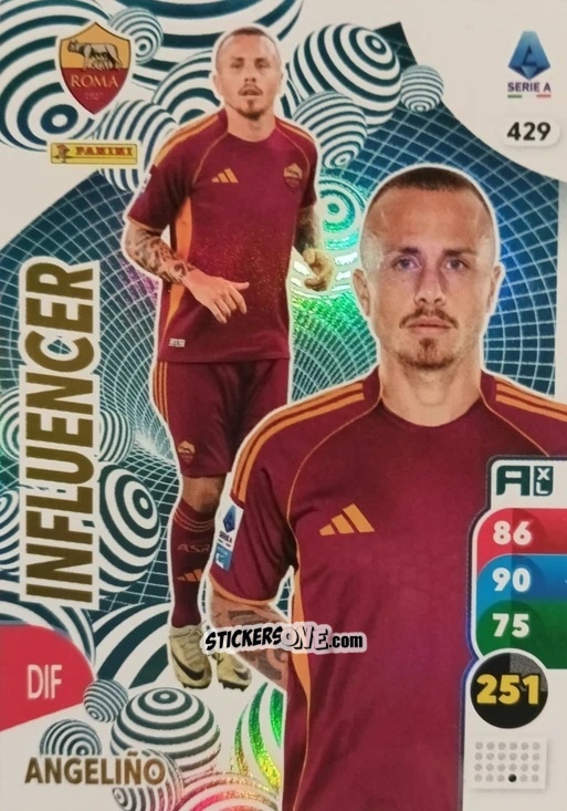 Sticker Angeliño - Calciatori 2025-2026. Adrenalyn Xl n. 429 - Panini