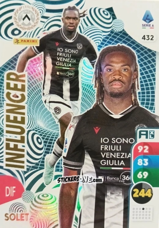 Sticker Oumar Solet - Calciatori 2025-2026. Adrenalyn Xl n. 432 - Panini