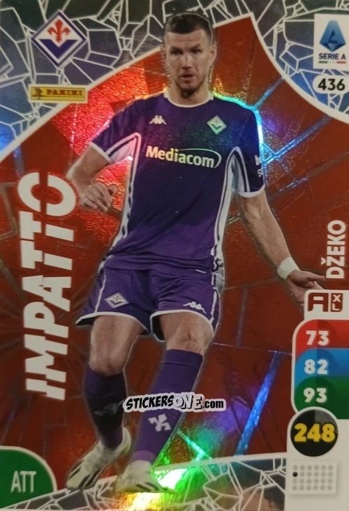 Sticker Edin Džeko - Calciatori 2025-2026. Adrenalyn Xl n. 436 - Panini