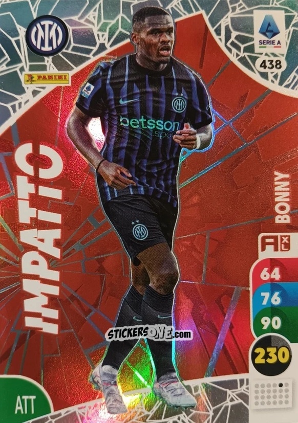 Sticker Ange-Yoan Bonny - Calciatori 2025-2026. Adrenalyn Xl n. 438 - Panini