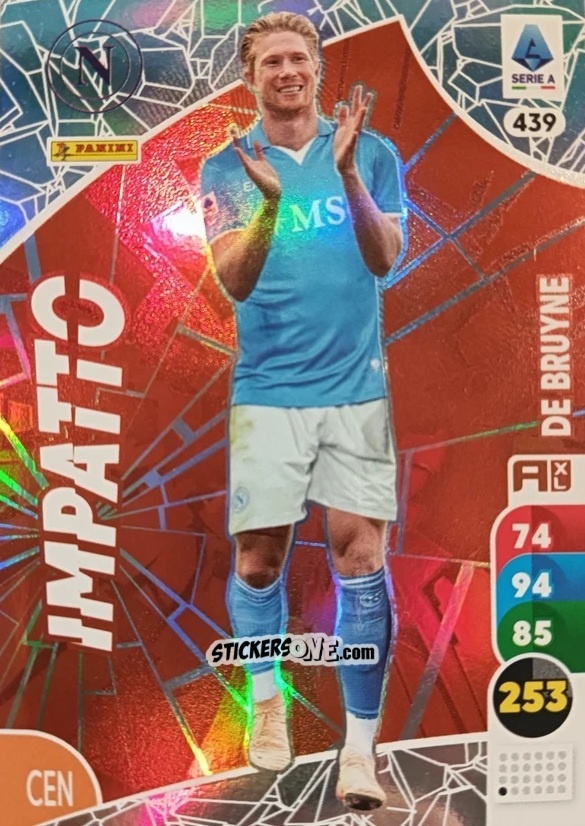 Figurina Kevin De Bruyne - Calciatori 2025-2026. Adrenalyn Xl n. 439 - Panini