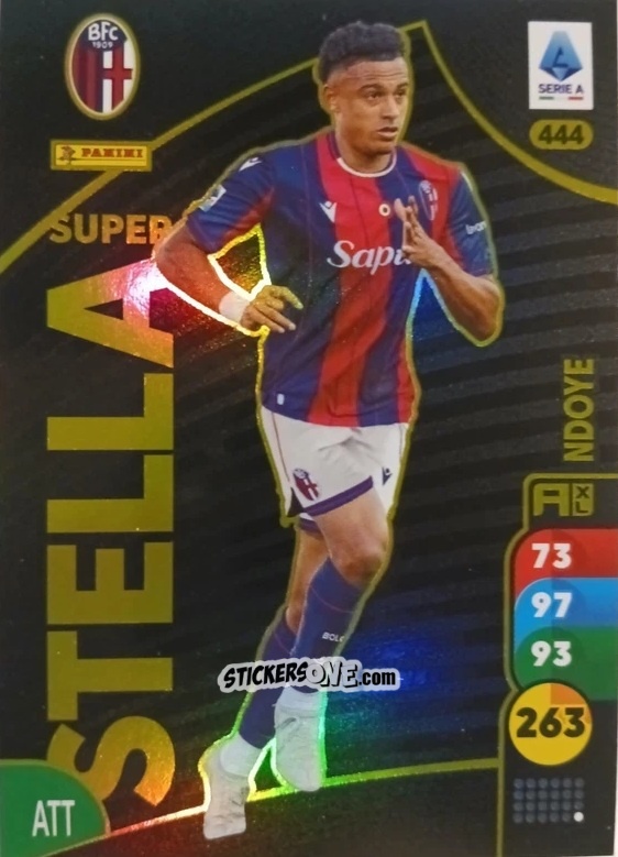 Sticker Dan Ndoye - Calciatori 2025-2026. Adrenalyn Xl n. 444 - Panini