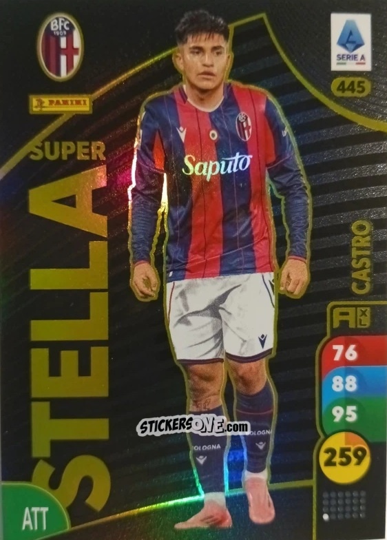 Sticker Santiago Castro - Calciatori 2025-2026. Adrenalyn Xl n. 445 - Panini