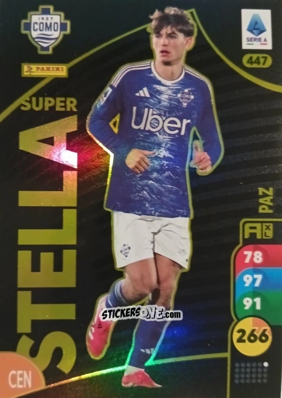 Sticker Nico Paz - Calciatori 2025-2026. Adrenalyn Xl n. 447 - Panini