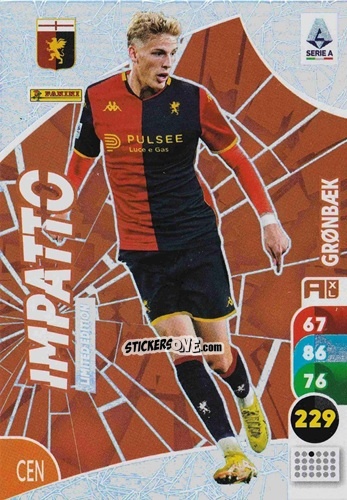 Sticker Albert Gronbaek - Calciatori 2025-2026. Adrenalyn Xl n. LEI-AG - Panini