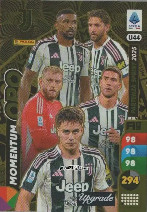 Cromo Kenan Yldiz / Dusan Vlahovic / Michele Di Gregorio / Gleison Bremer / Manuel Locatelli - Calciatori 2025-2026. Adrenalyn Xl n. U44 - Panini
