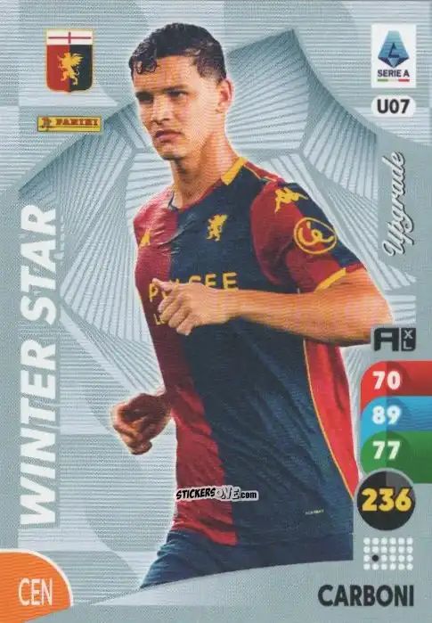 Figurina Valentin Carboni - Calciatori 2025-2026. Adrenalyn Xl n. U7 - Panini
