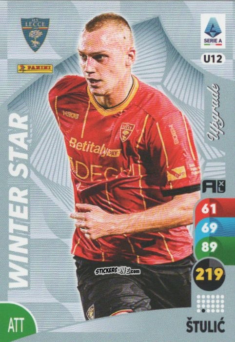 Cromo Nikola Stulic - Calciatori 2025-2026. Adrenalyn Xl n. U12 - Panini