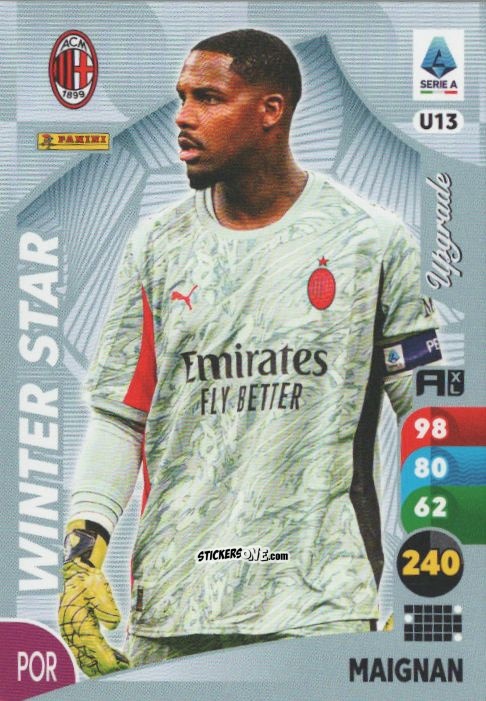 Cromo Mike Maignan - Calciatori 2025-2026. Adrenalyn Xl n. U13 - Panini
