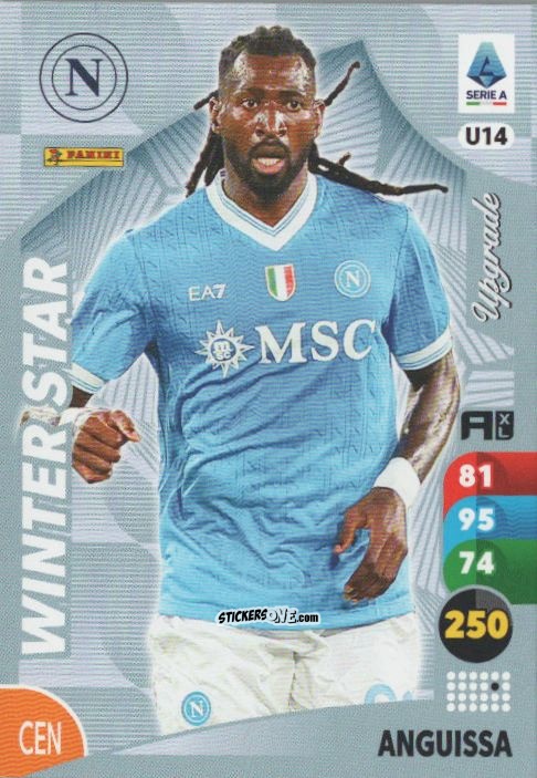 Cromo Frank Anguissa - Calciatori 2025-2026. Adrenalyn Xl n. U14 - Panini
