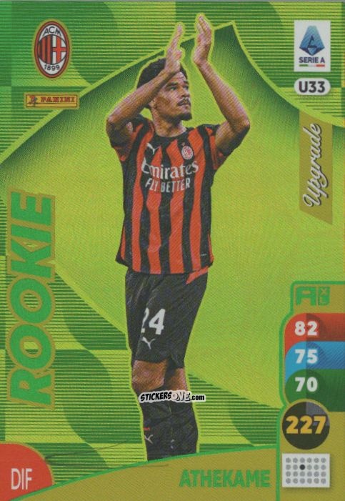 Figurina Zachary Athekame - Calciatori 2025-2026. Adrenalyn Xl n. U33 - Panini