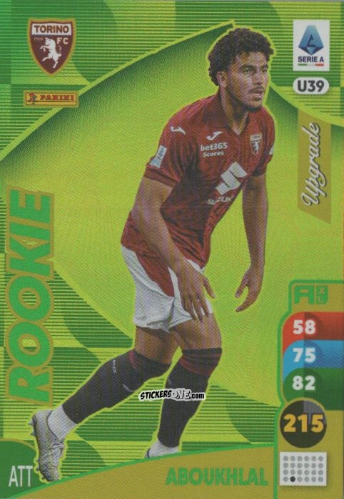 Cromo Zakaria Aboukhlal - Calciatori 2025-2026. Adrenalyn Xl n. U39 - Panini