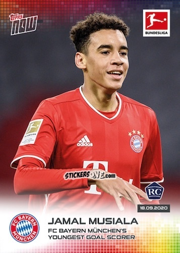 Sticker Jamal Musiala - Now Bundesliga 2020-2021
 n. 6 - Topps