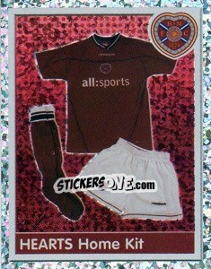 Sticker Hearts Home Kit - Scottish Premier League 2003-2004 - Panini