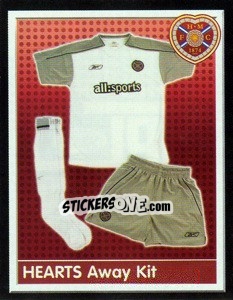 Cromo Hearts Away Kit - Scottish Premier League 2003-2004 - Panini