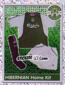 Cromo Hibernian Home Kit - Scottish Premier League 2003-2004 - Panini