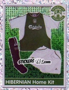 Sticker Hibernian Home Kit - Scottish Premier League 2003-2004 n. 216 - Panini