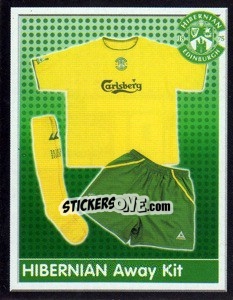 Sticker Hibernian Away Kit - Scottish Premier League 2003-2004 n. 217 - Panini