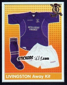 Sticker Livingston Away Kit - Scottish Premier League 2003-2004 - Panini