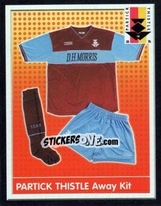 Cromo Partick Thistle Away Kit - Scottish Premier League 2003-2004 - Panini