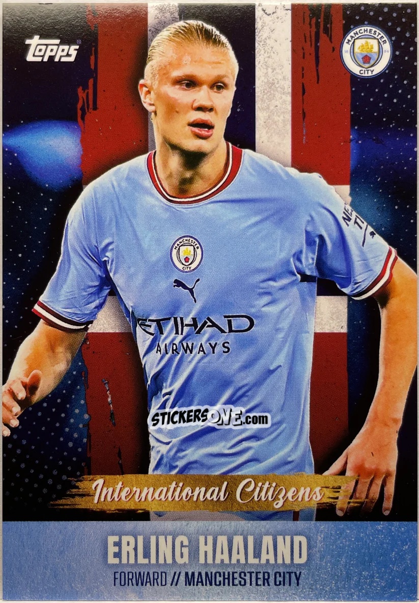 Sticker Erling Haaland - Manchester City 2022-2023 Team Set 
 n. IC5 - Topps