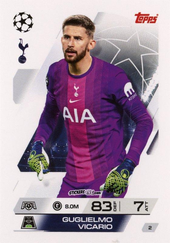 Cromo Guglielmo Vicario - UEFA Champions League & Europa League 2025-2026. Match Attax
 n. 2 - Topps