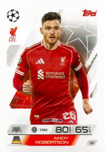 Cromo Andy Robertson - UEFA Champions League & Europa League 2025-2026. Match Attax
 n. 15 - Topps