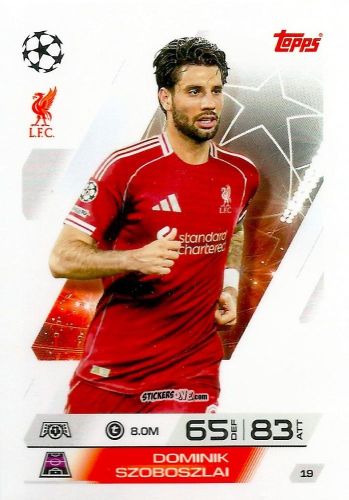 Figurina Dominik Szoboszlai - UEFA Champions League & Europa League 2025-2026. Match Attax
 n. 19 - Topps