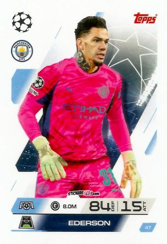 Cromo Ederson - UEFA Champions League & Europa League 2025-2026. Match Attax
 n. 47 - Topps