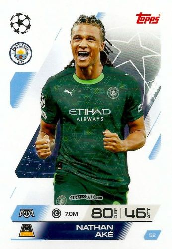 Cromo Nathan Aké - UEFA Champions League & Europa League 2025-2026. Match Attax
 n. 52 - Topps
