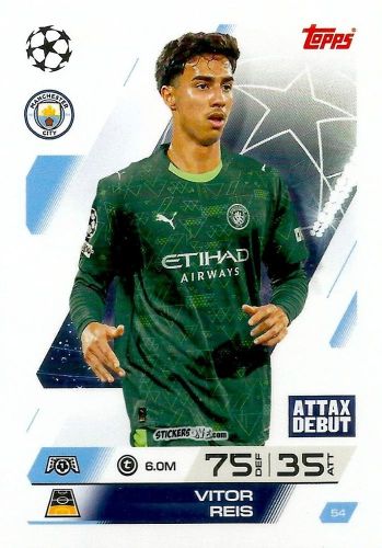 Cromo Vitor Reis - UEFA Champions League & Europa League 2025-2026. Match Attax
 n. 54 - Topps