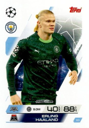 Cromo Erling Haaland - UEFA Champions League & Europa League 2025-2026. Match Attax
 n. 63 - Topps