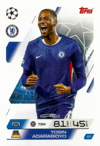 Cromo Tosin Adarabioyo - UEFA Champions League & Europa League 2025-2026. Match Attax
 n. 67 - Topps