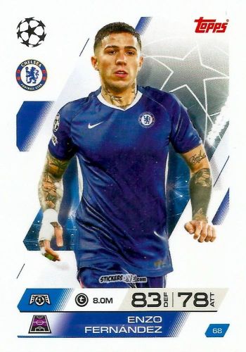 Cromo Enzo Fernández - UEFA Champions League & Europa League 2025-2026. Match Attax
 n. 68 - Topps