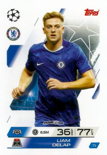 Cromo Liam Delap - UEFA Champions League & Europa League 2025-2026. Match Attax
 n. 71 - Topps