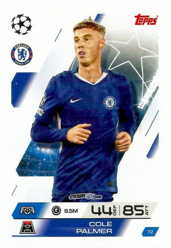 Figurina Cole Palmer - UEFA Champions League & Europa League 2025-2026. Match Attax
 n. 72 - Topps